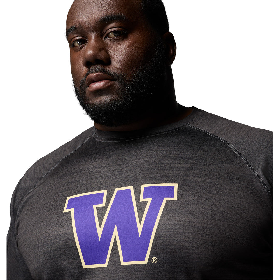 Columbia Men's Washington Huskies PFG Terminal Tackle Heather Long Sleeve Tee