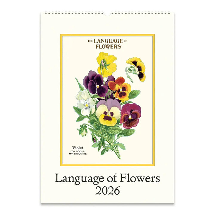 Cavallini Language of Flowers 2026 Wall Calendar