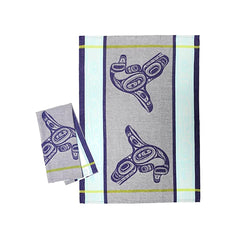 Native Northwest Blue Whale Tea Towel