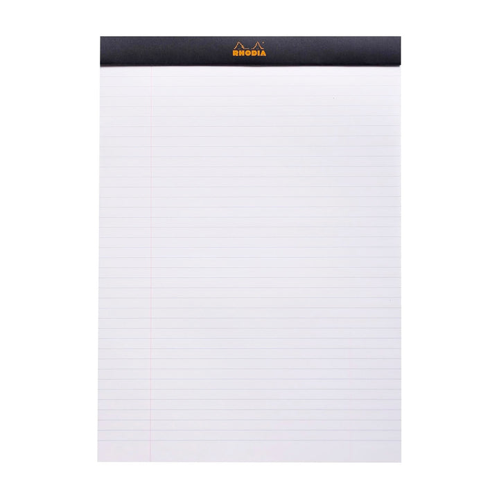Rhodia Black 8.25"x11.75" Lined 3 Holes Top Stapled 80ct