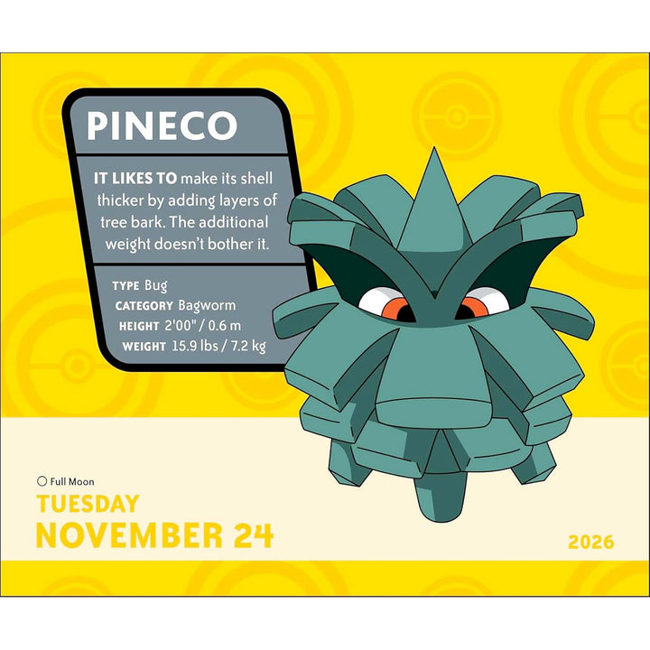 Pokémon 2026 Day-to-Day Calendar