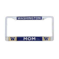 Photo of Strand Chrome Washington W Mom Dome Sticker License Plate Frame.