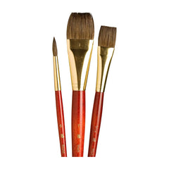 Photo of Princeton Value Flat/Wash Camel Brush Set 3 piece.