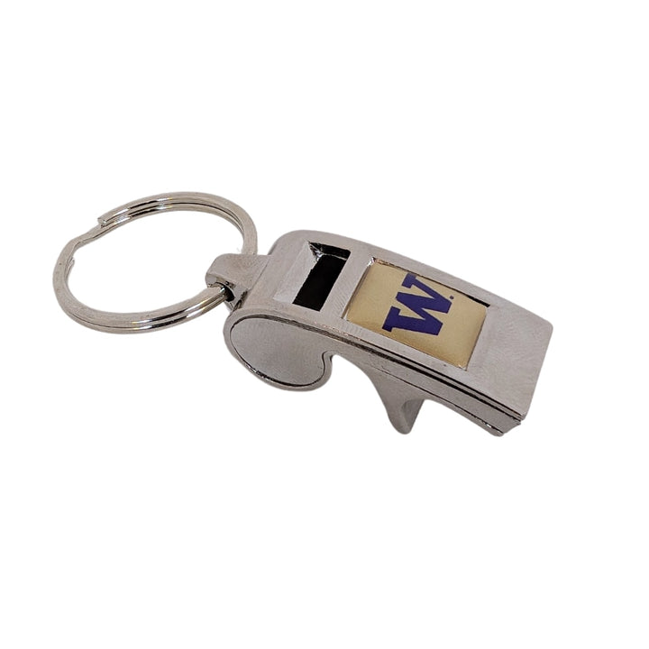 Neil Purple W Chrome Whistle Key Chain