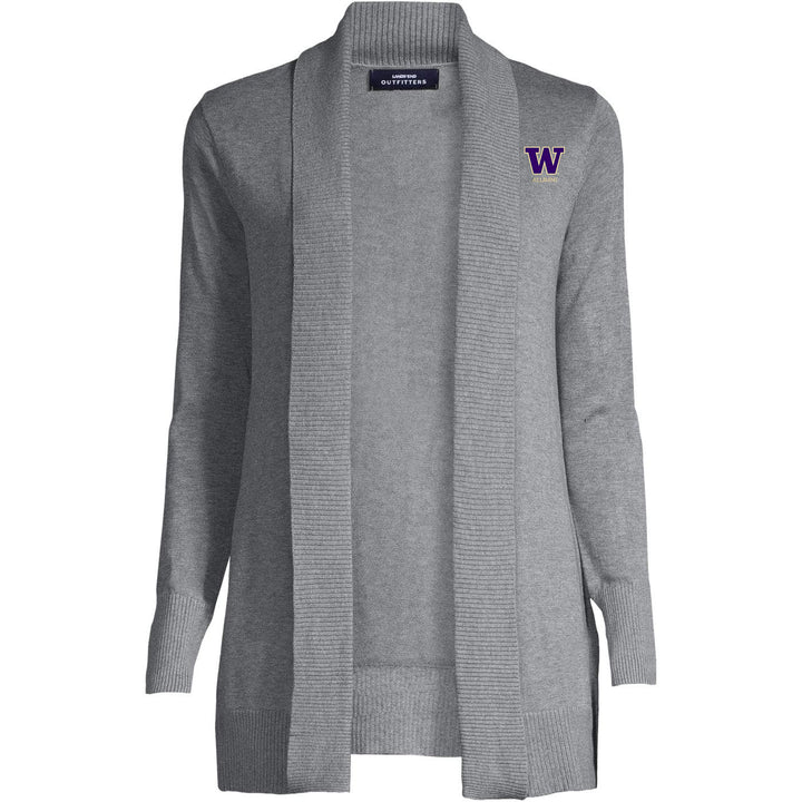 Lands' End Women's UW Alumni Cotton Modal Shawl Collar Cardigan Sweater