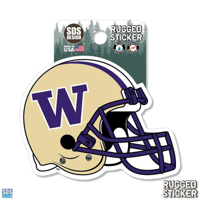 SDS W Football Helmet Rugged Sticker 3.5"