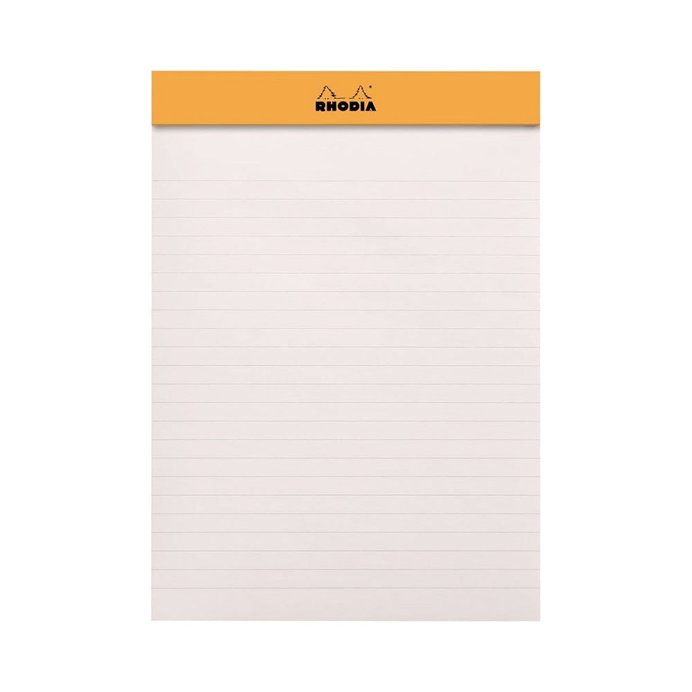 Rhodia Black 6"x8.25" Lined Top Stapled Notepad 70ct