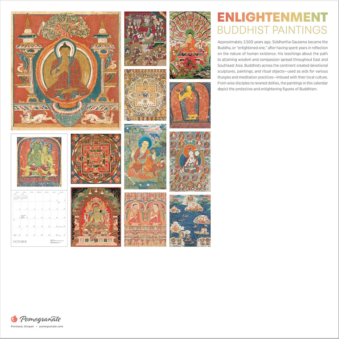 Enlightenment: Buddhist Paintings 2026 Wall Calendar