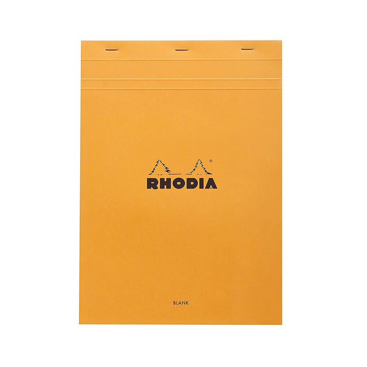 Rhodia Orange 8.25"x11.75" Blank Top Stapled Pad 80ct
