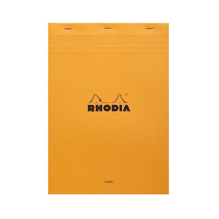 Rhodia Orange 8.25"x11.75" Lined Margin Top Notepad 80ct