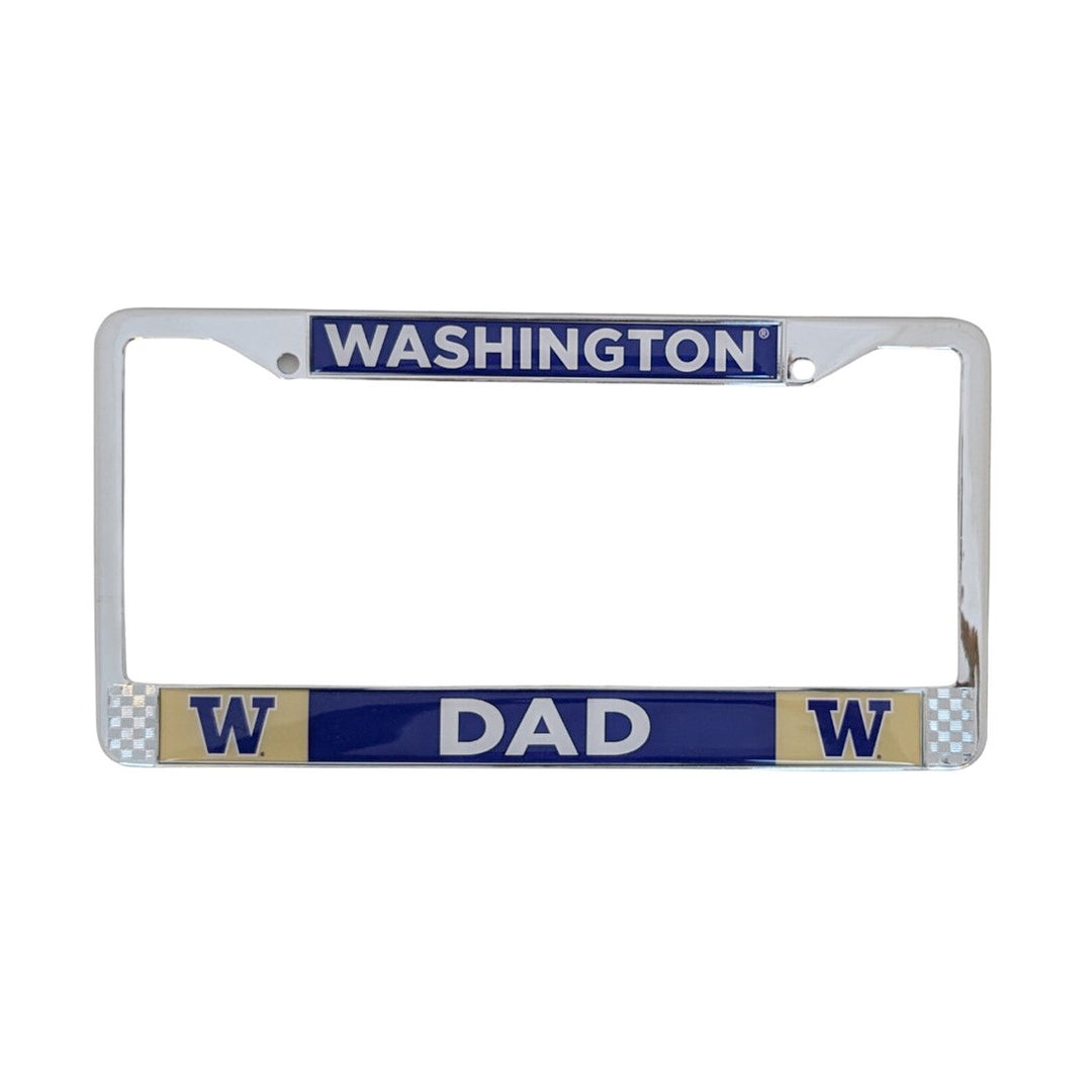 Strand Chrome Washington W Dad Dome Sticker License Plate Frame