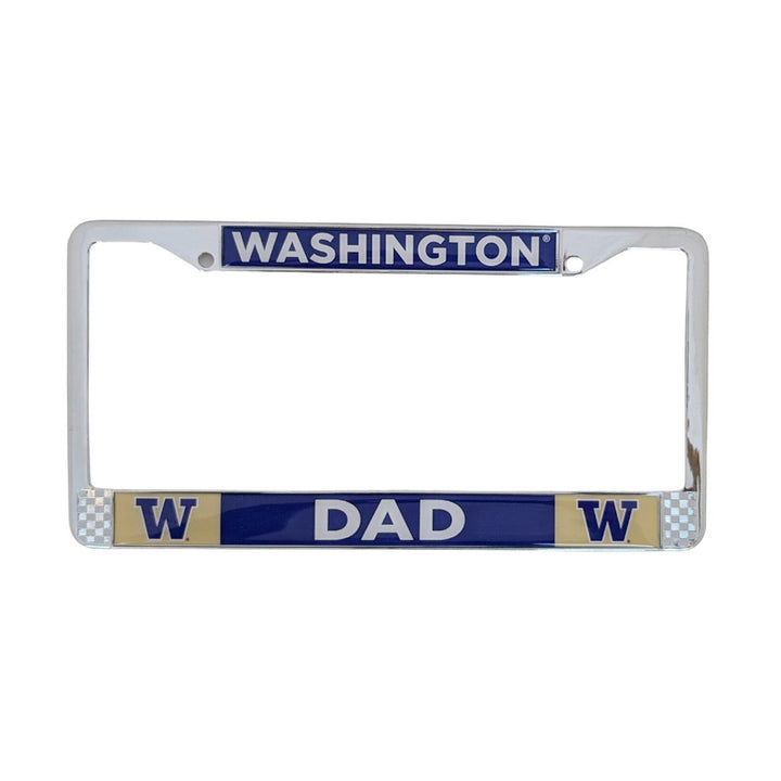 Strand Chrome Washington W Dad Dome Sticker License Plate Frame