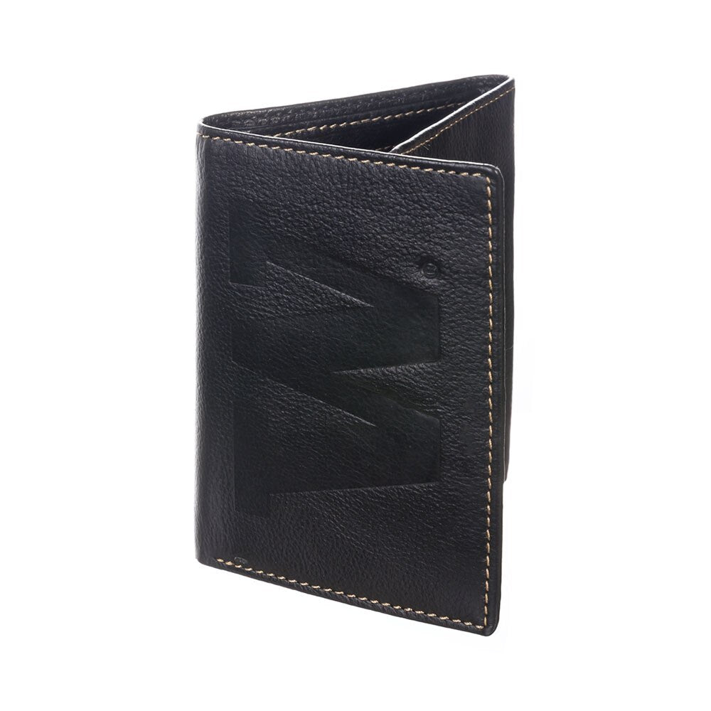 Jardine Black W Contrast Stitch Tri-fold Wallet