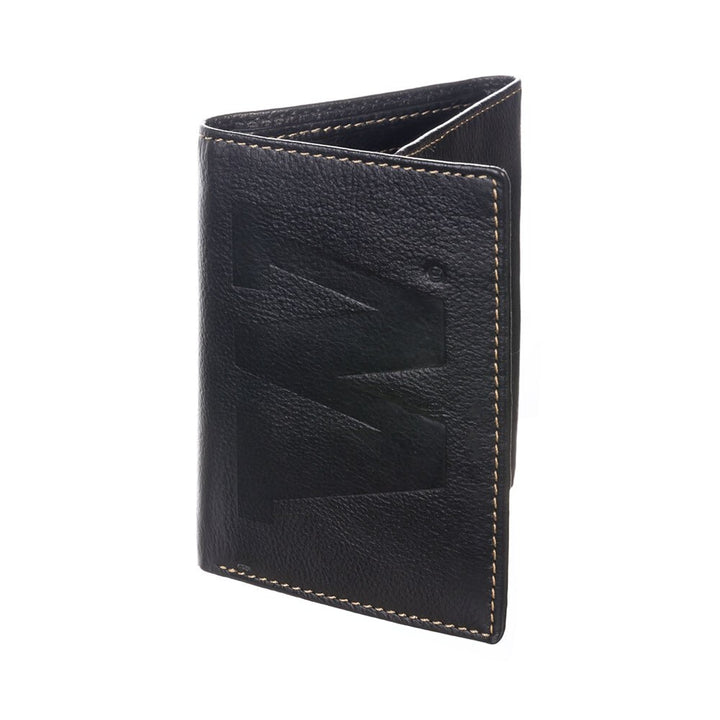 Jardine Black W Contrast Stitch Tri-fold Wallet