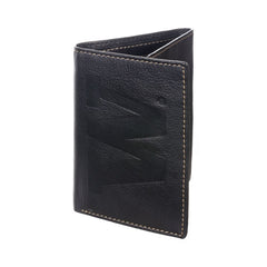 Jardine Black W Contrast Stitch Tri-fold Wallet