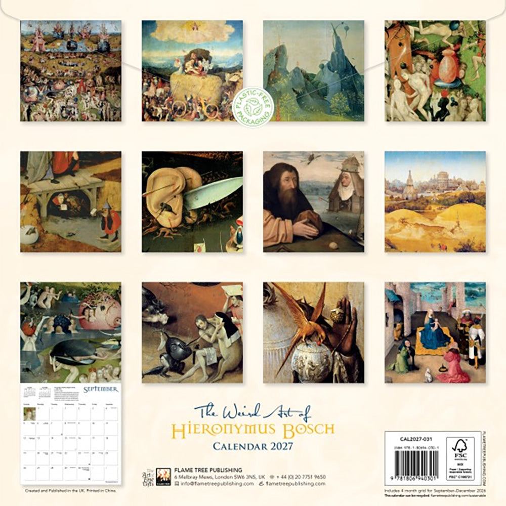 The Weird Art of Hieronymus Bosch Wall Calendar 2027 (Art Calendar)