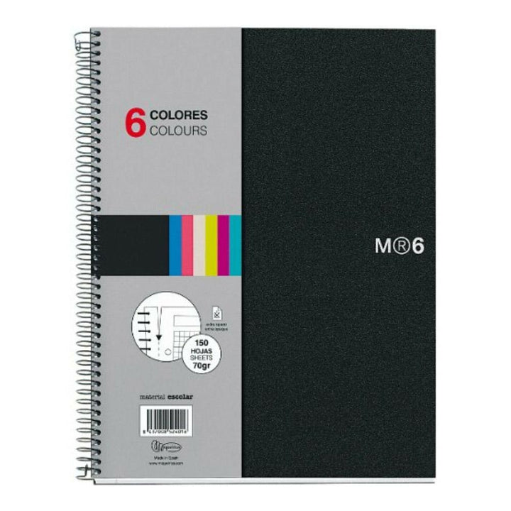 Miquelrius Basic NB6 Lined Poly Spiral Bound Notebook 150ct