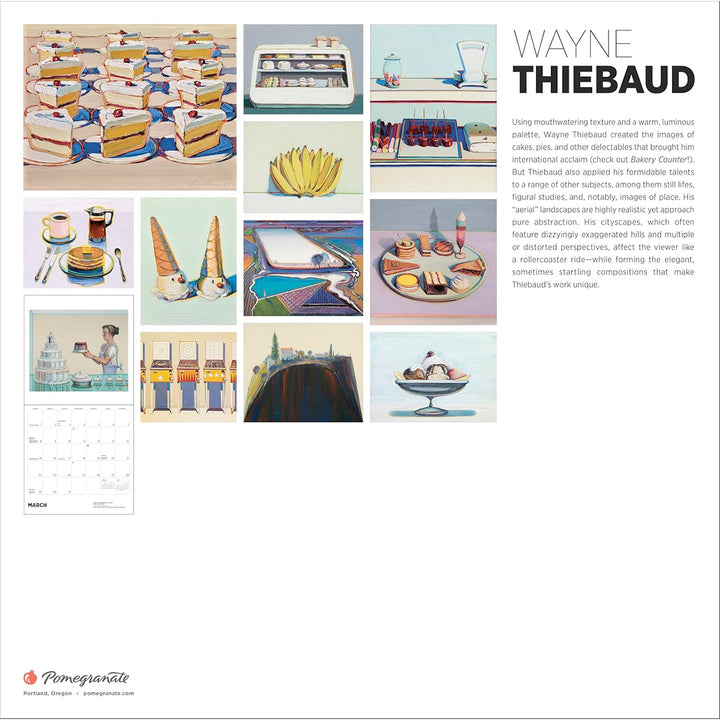 Wayne Thiebaud 2026 Wall Calendar