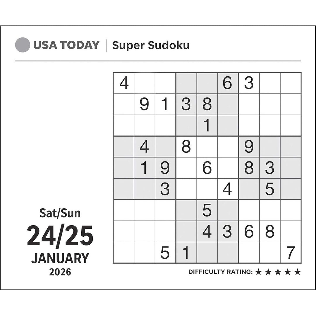 USA TODAY Sudoku 2026 Day-to-Day Calendar