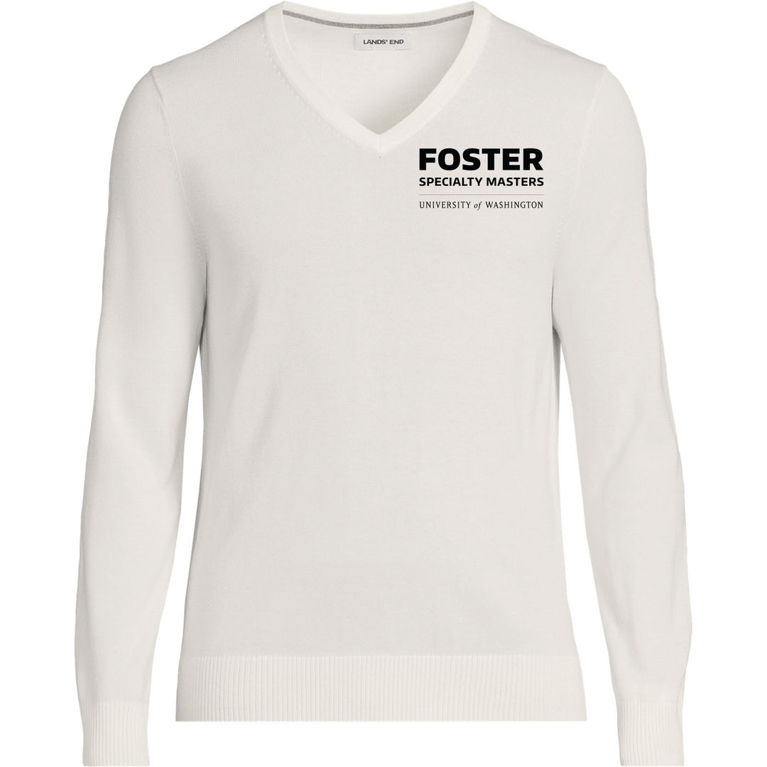 Lands' End Unisex UW Foster Specialty Masters Cotton Modal V-neck Pullover Sweater