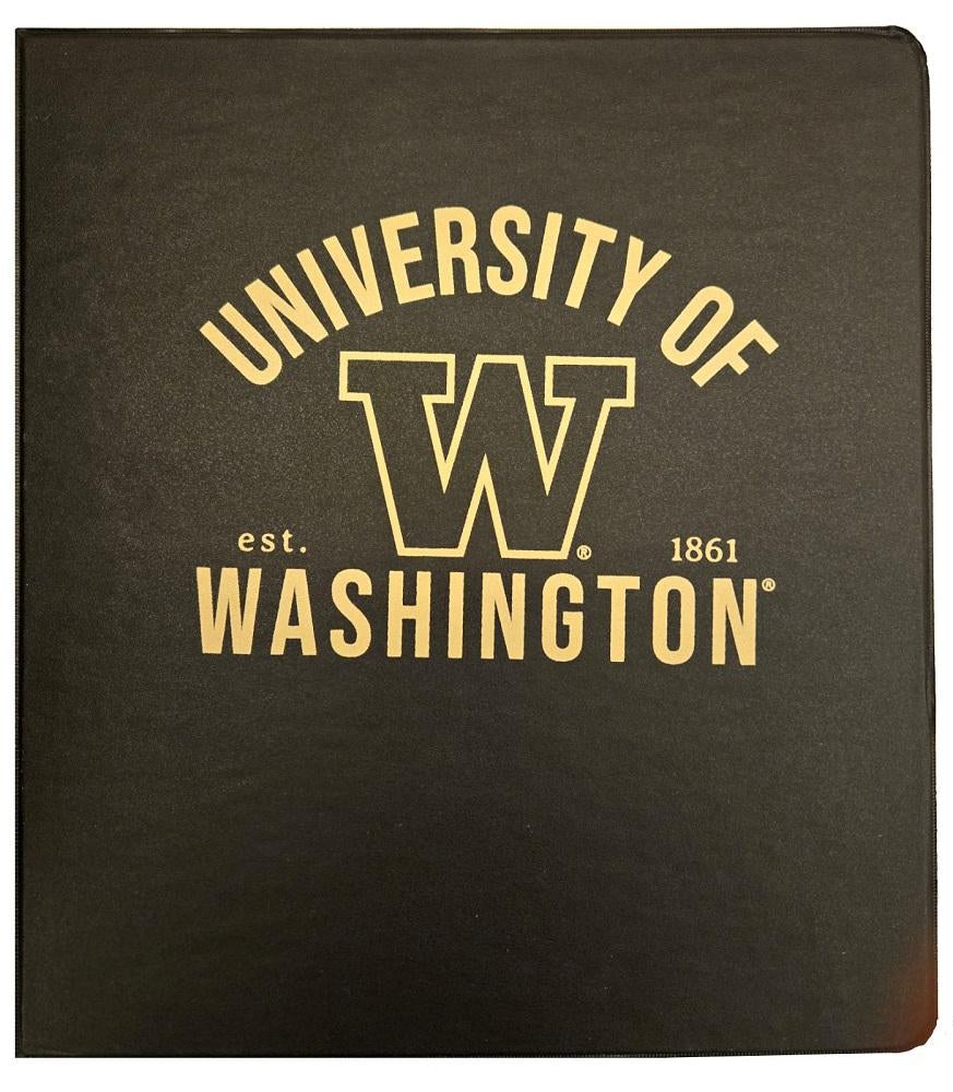 Accolade Black U of W 1" Vinyl Binder
