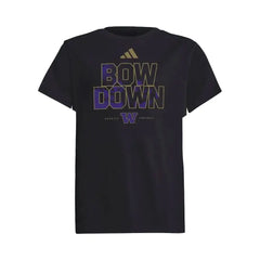 Photo of adidas Kids' Black Washington Huskies W Bow Down Fresh Tee.