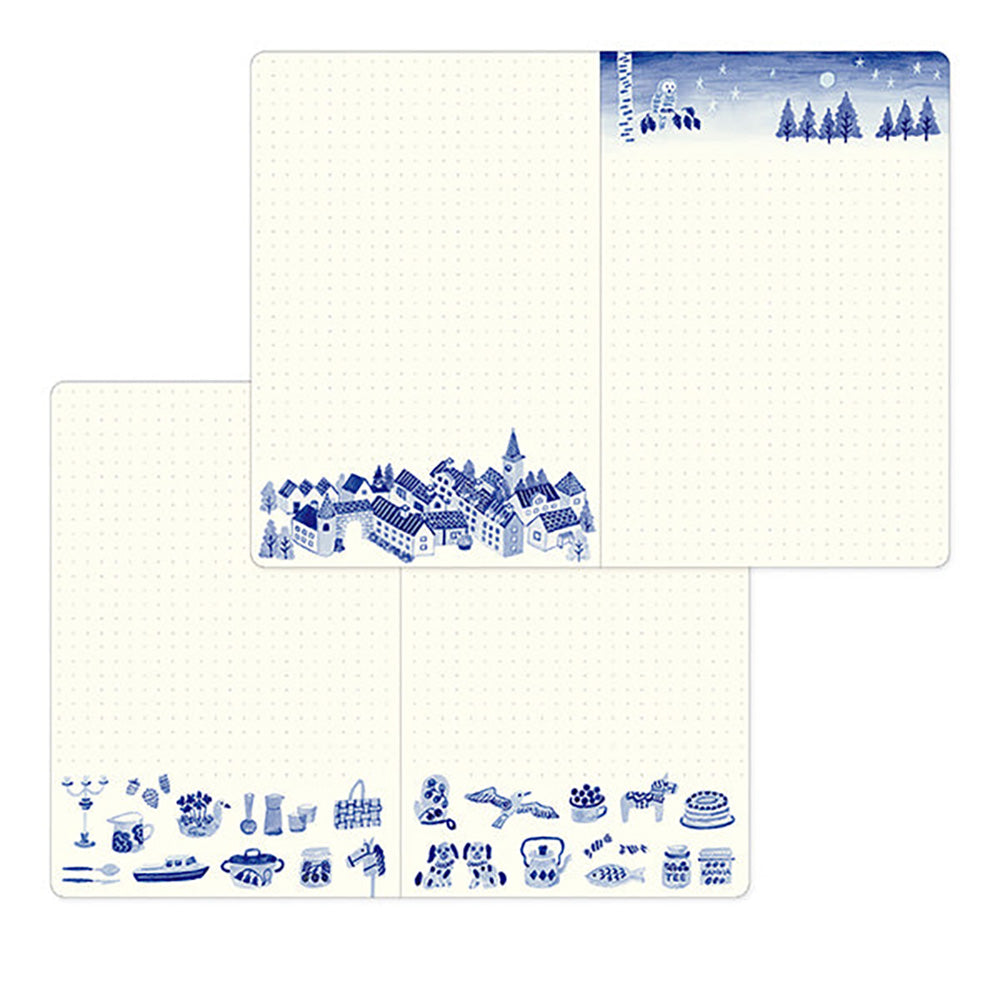 Yuru Log Blue Nordic A Notebook