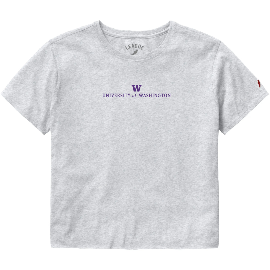 League Women's University of Washington Embroidered Clothesline Crop Tee