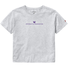 League Women's University of Washington Embroidered Clothesline Crop Tee