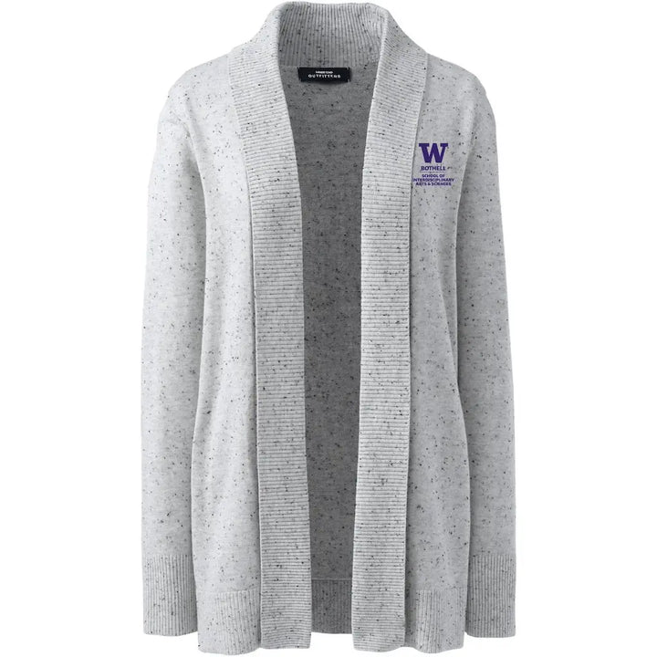 Lands' End Women's UW Bothell Interdisciplinary Arts & Sciences Cotton Modal Shawl Collar Cardigan Sweater