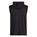 adidas Men's W Logo D4T Sleeveless Training Hoodie Black Back thumbnail