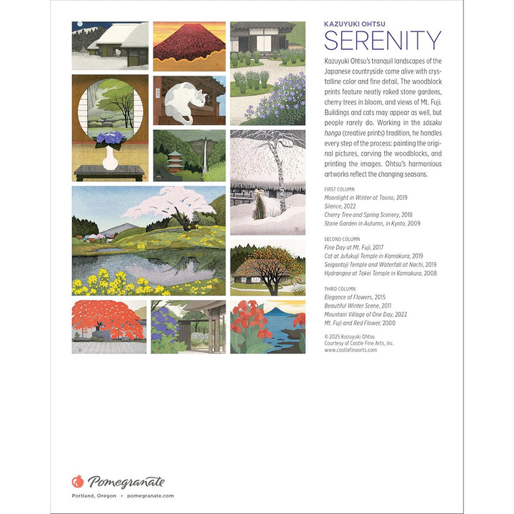 Serenity: Kazuyuki Ohtsu 2026 Mini Wall Calendar