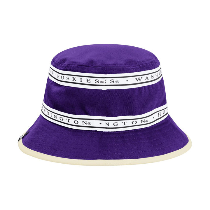 adidas Purple Washington Huskies SS25 Striped Bucket Hat