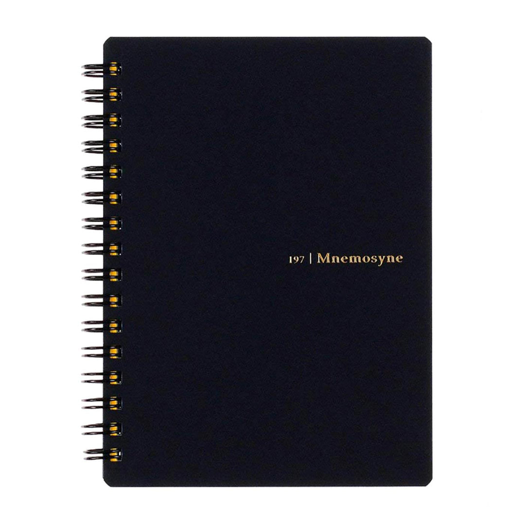 Maruman Black Mnemosyne Daily A6 Lined Spiral Notebook 80ct