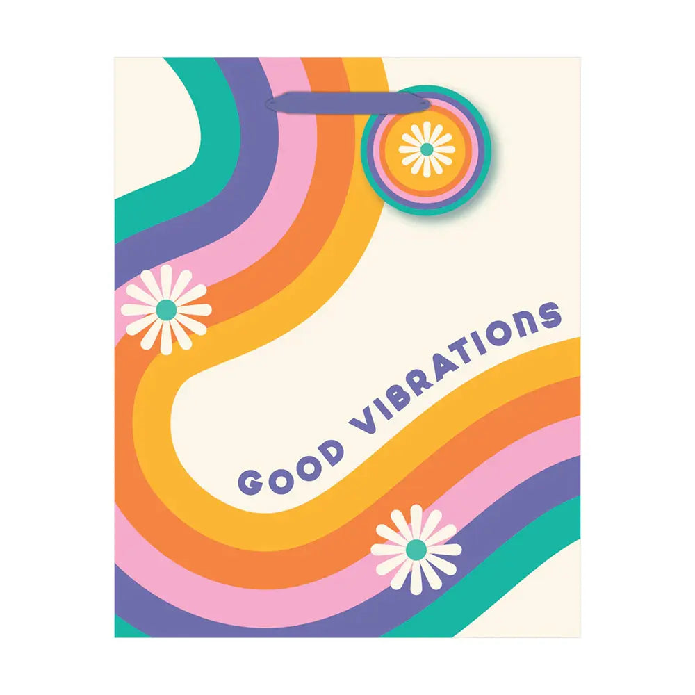 Design Design Good Vibrations Groovy Vibes Medium Tote Bag