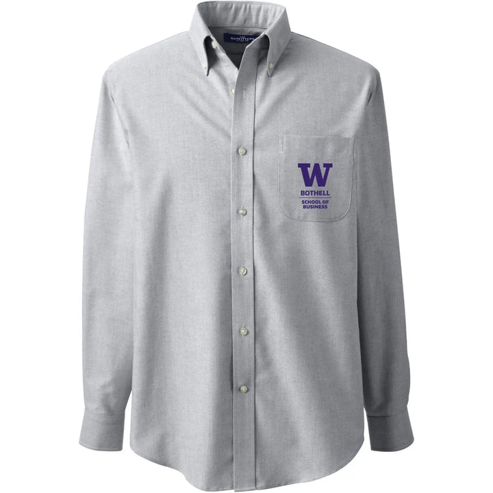 Lands' End Men's UW Bothell School of Business Long Sleeve Button Down Oxford Shirt