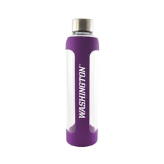 LXG Purple Washington Silicone Glass Water Bottle 20oz