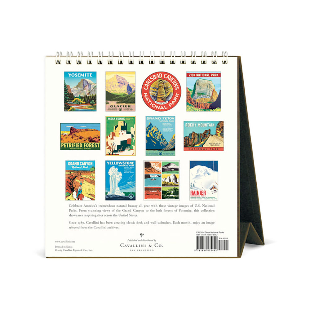 Cavallini National Parks 2026 Desk Calendar