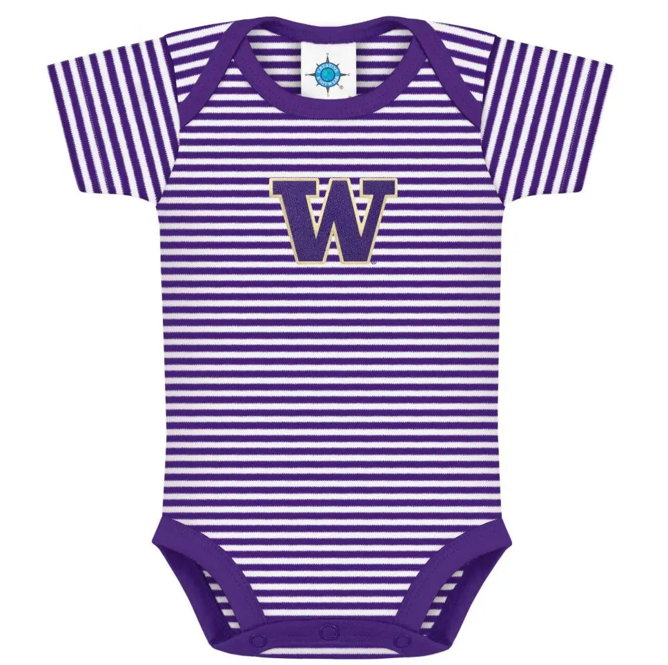 Creative Knitwear Infant Purple W Striped Bodysuit