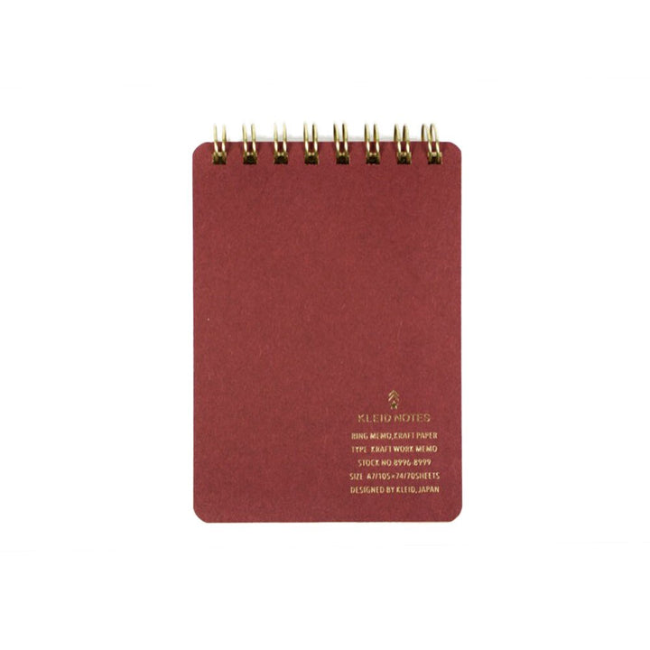 Kleid Kraft Paper Top Spiral Memo Book