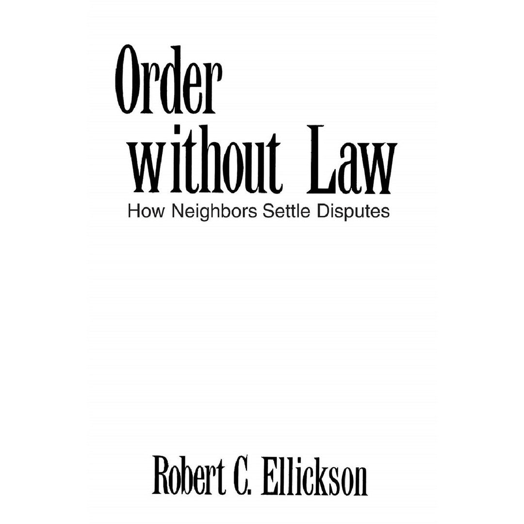 Order Without Law