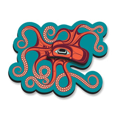 Native Northwest Octopus 3D Magnet