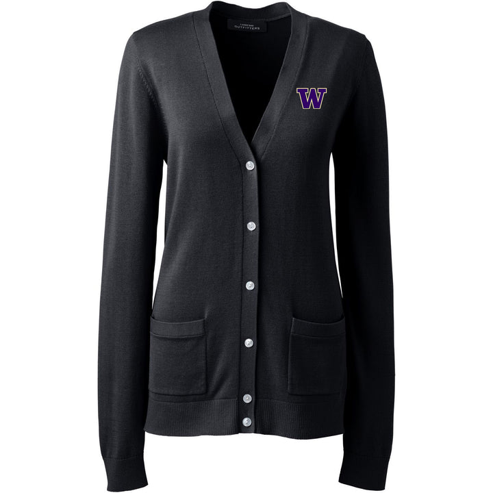 Lands' End Women's UW Cotton Modal Long Sleeve V-neck Cardigan Sweater