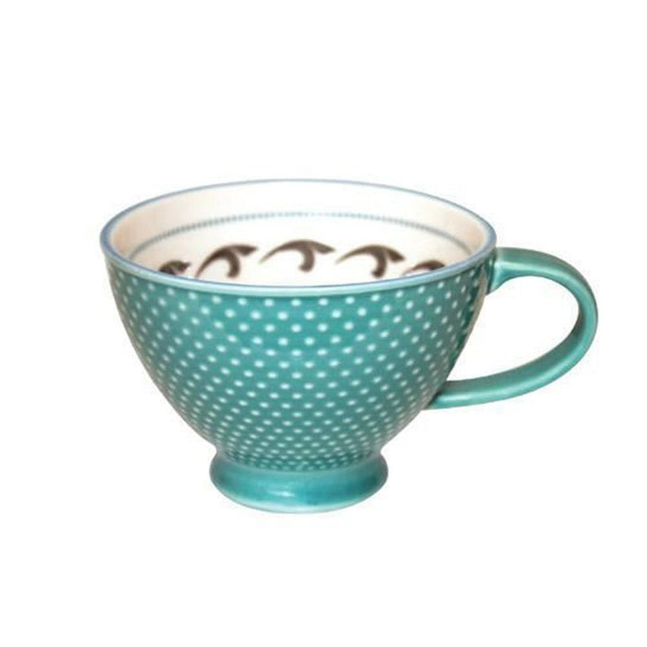 Native Northwest Teal Killer Whale Porcelain Art Mug