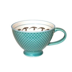 Photo of Native Northwest Teal Killer Whale Porcelain Art Mug.