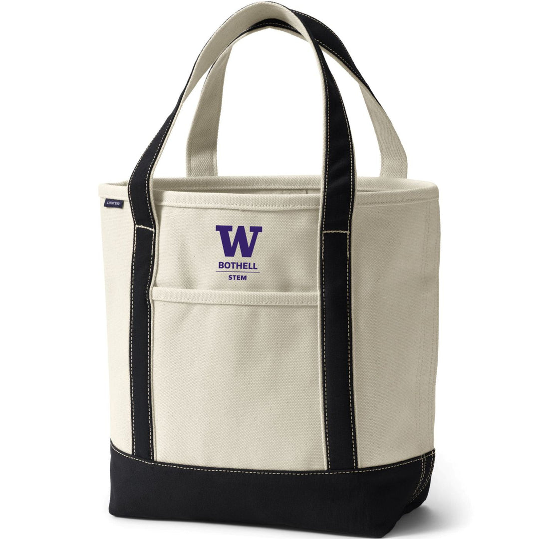Lands' End Natural Canvas UW Bothell STEM Open Top Tote Bag