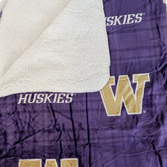 Close up view of the top and bottom of blanket. Hover
