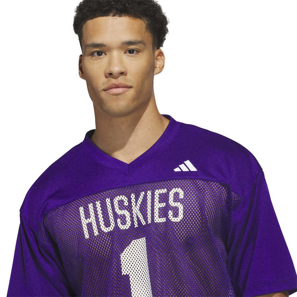 adidas Men's Washington Huskies Mesh Tailgate Football Jersey