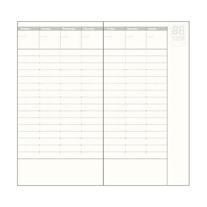 Traveler's Company Regular 018 Vertical Weekly Free Diary Refill 28 Weeks 64ct
