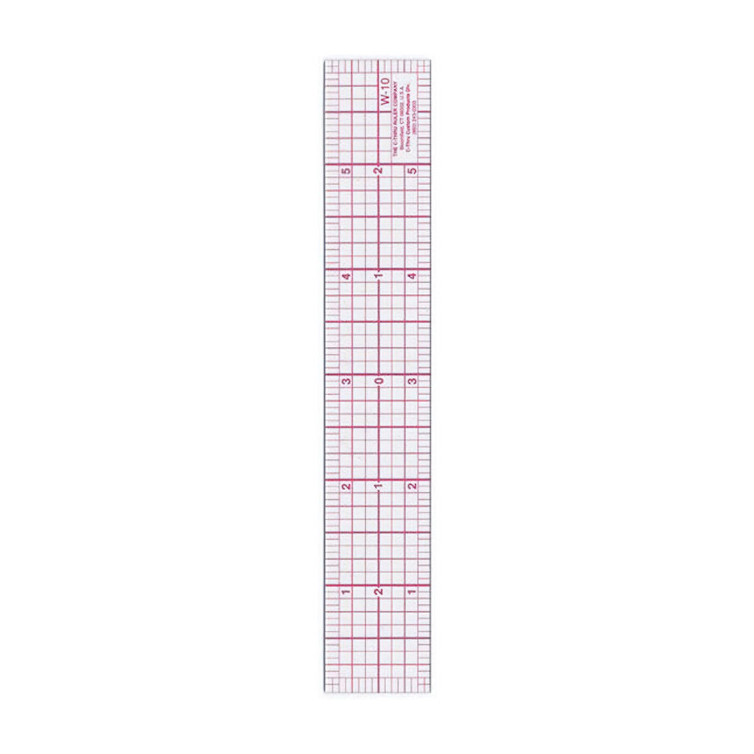 Westcott 6" 8ths Zero Centering Plastic Graph Ruler